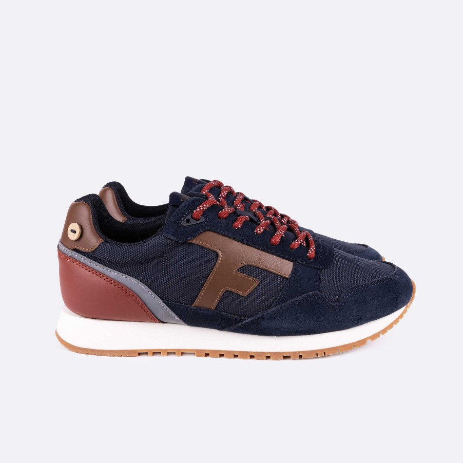 FAGUO Marine & Tawny & Oud Rode Runnings Mens - Schoenen