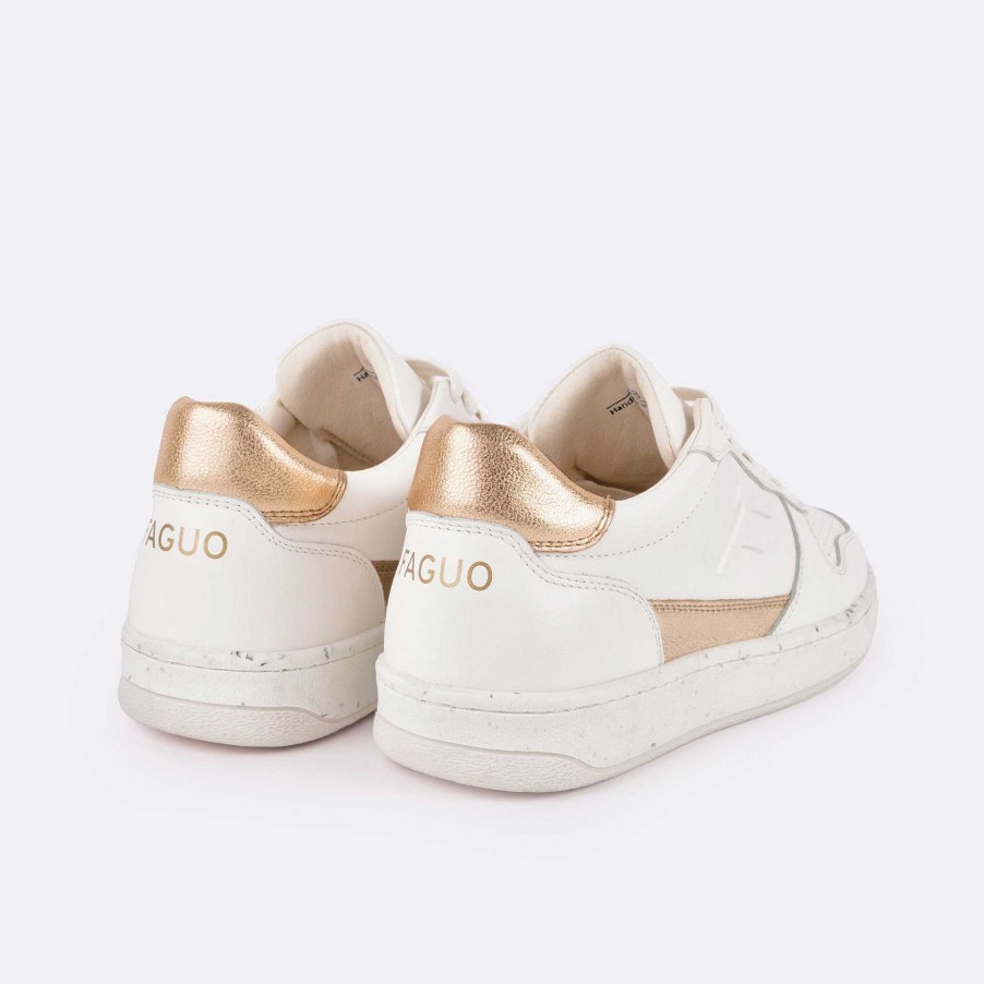 FAGUO Creme En Gouden Sneakers Vrouw - Schoenen