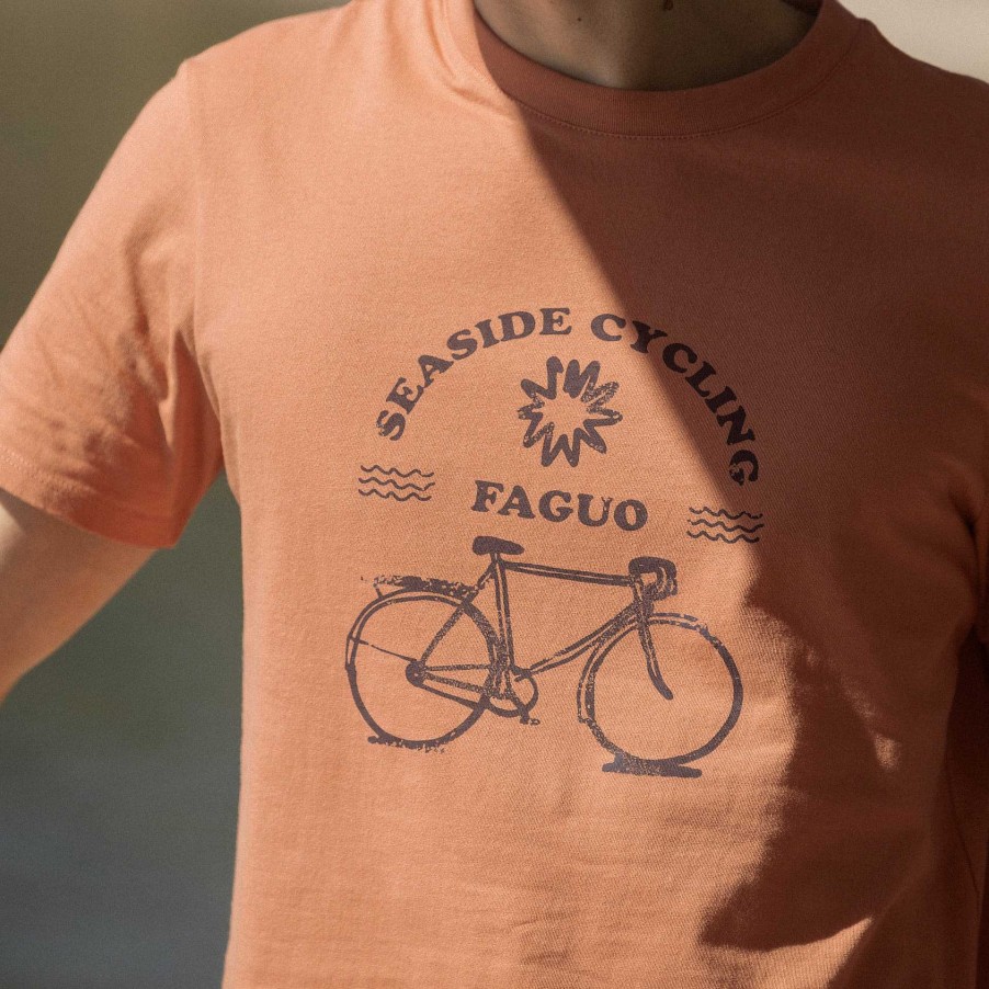 FAGUO Oranje T-Shirt Fiets Faguo-T-Shirts