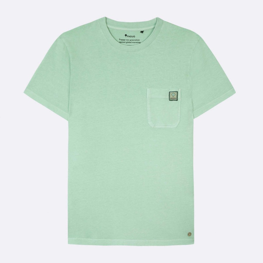 FAGUO Groen T-Shirt Boomborduurwerk Faguo-T-Shirts