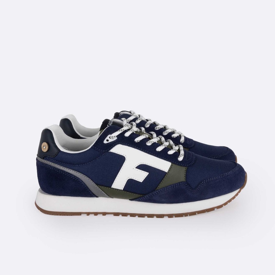 FAGUO Indigo & Kaki Runnings Mens - Schoenen