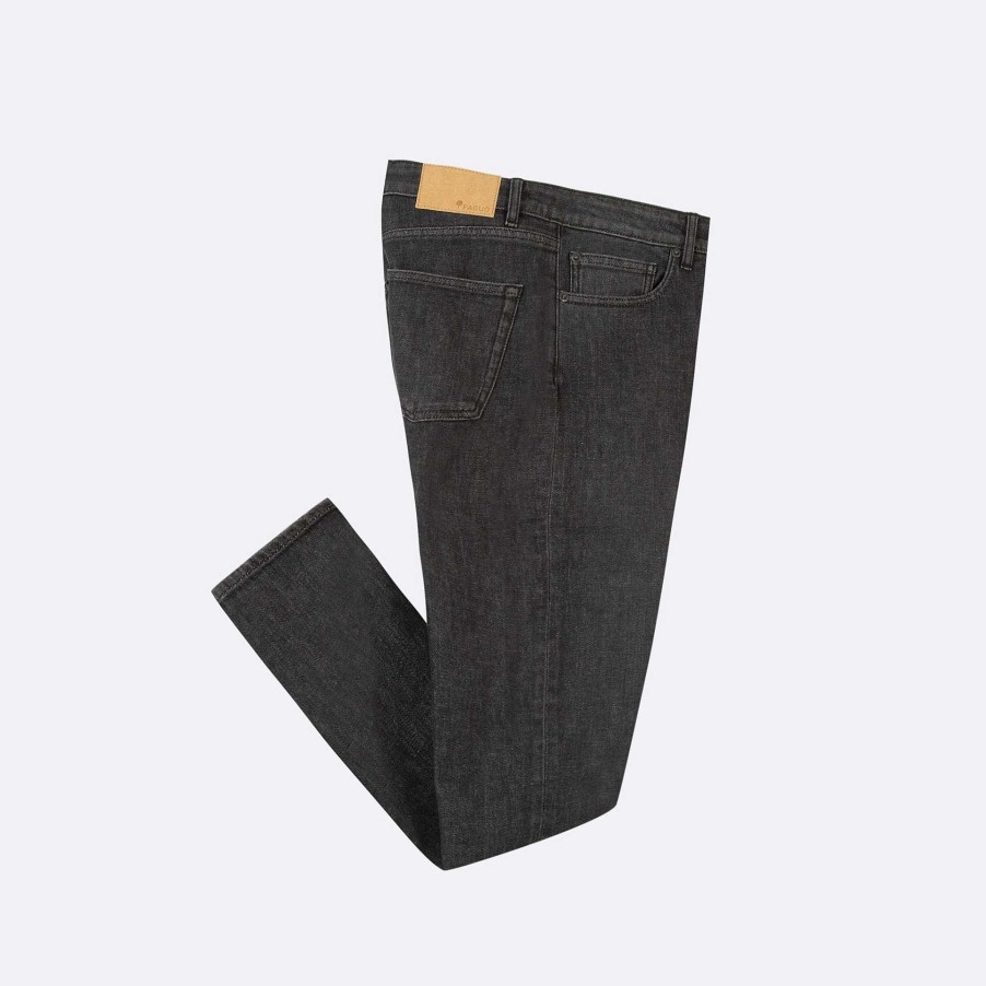 FAGUO Zwart Gewassen Jeans Met Slanke Snit Jean