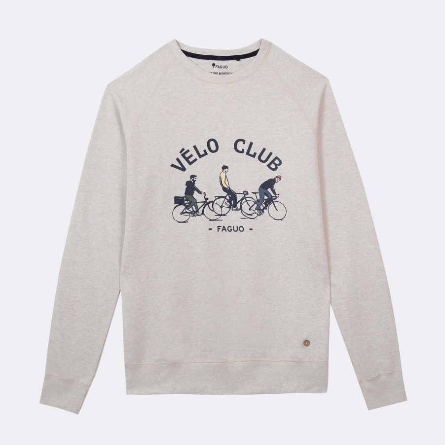 FAGUO Medium Beige Gemeleerd Sweatshirt Faguo-Sweatshirts