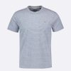 FAGUO Ecru En Blauw T-Shirt Met Ronde Hals Faguo-T-Shirts