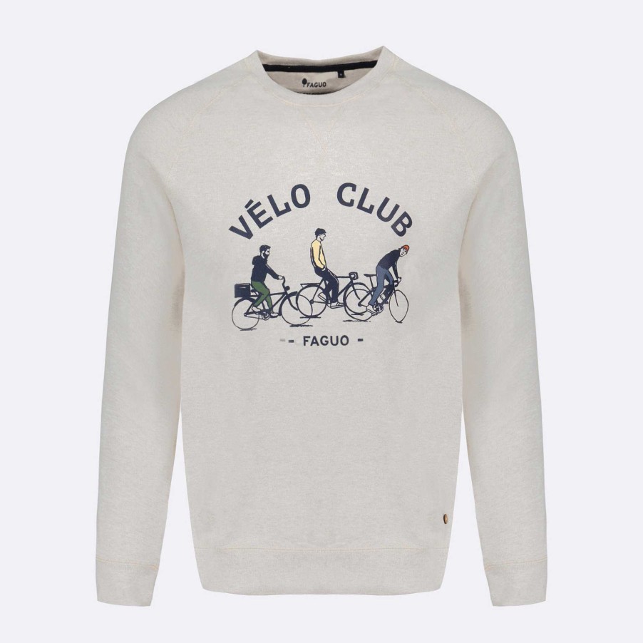 FAGUO Medium Beige Gemeleerd Sweatshirt Faguo-Sweatshirts