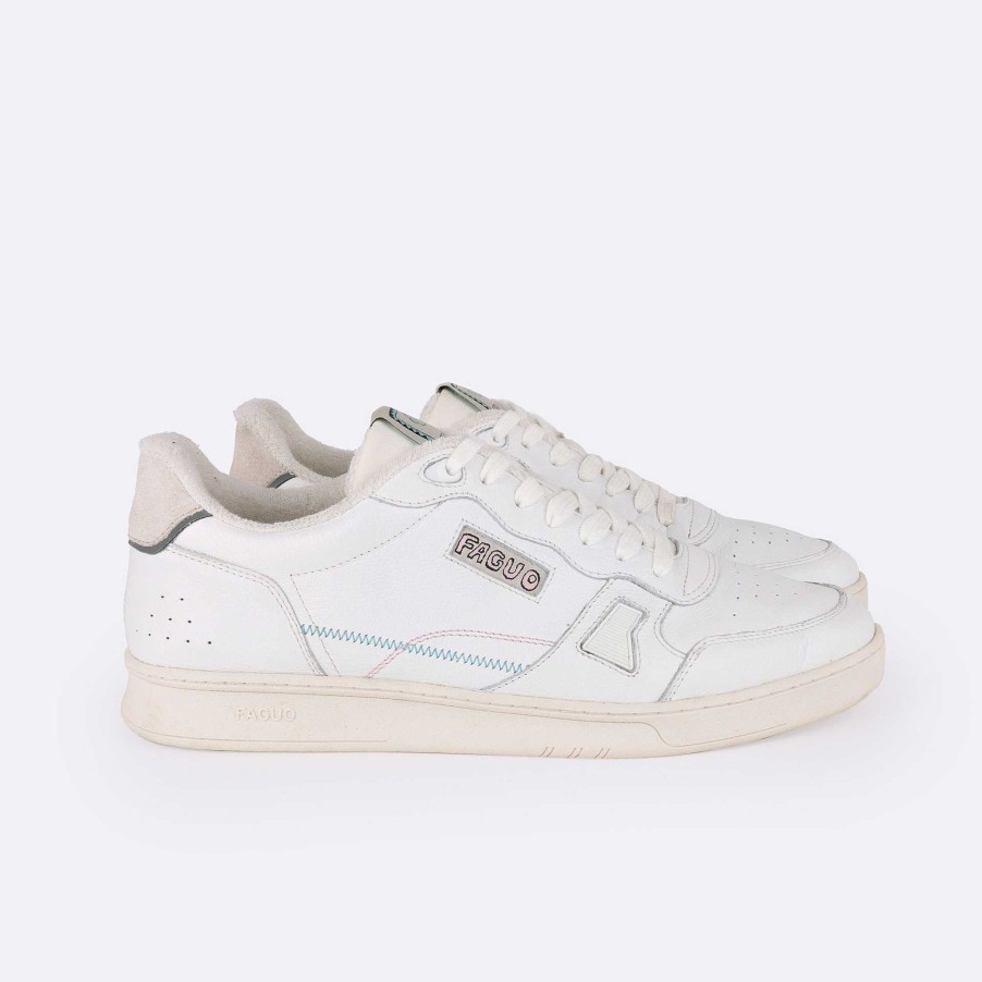 FAGUO Witte En Roze Sneakers Mens - Schoenen