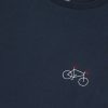 FAGUO Marineblauw Fiets-T-Shirt Met Ronde Hals Faguo-T-Shirts