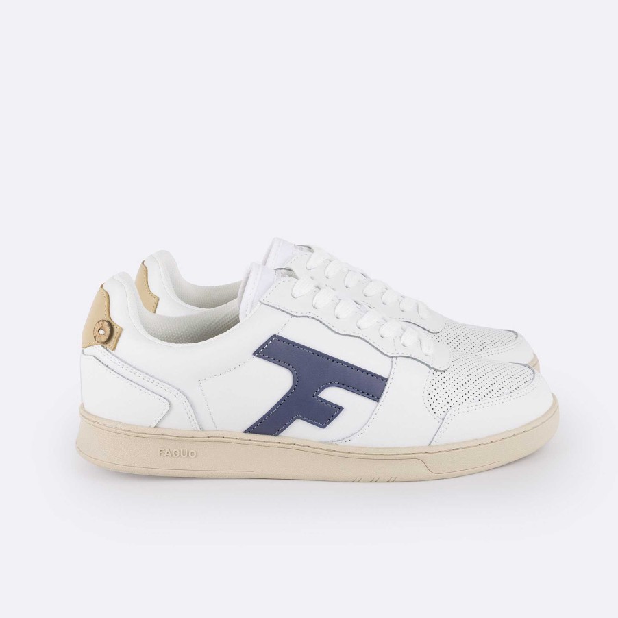 FAGUO Witte En Blauwe Manden Mens - Schoenen