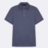 FAGUO Gewassen Marineblauw Poloboomborduurwerk Poloshirts Voor Heren