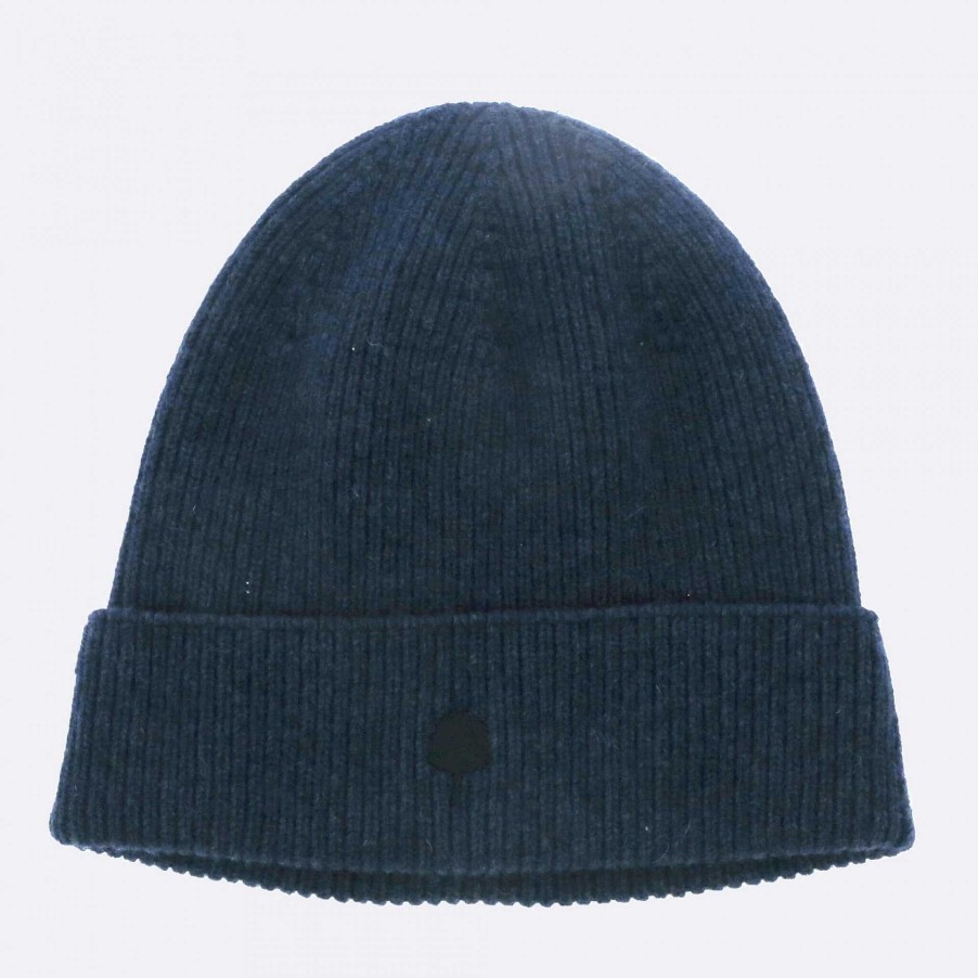 FAGUO Medium Marineblauwe Gemeleerde Muts Beanie