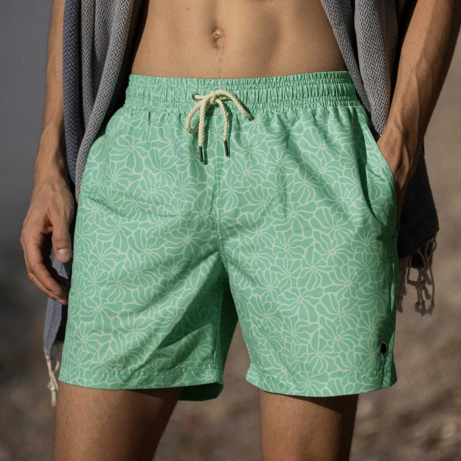 FAGUO Mintgroene Badkleding Zwemshort Voor Heren