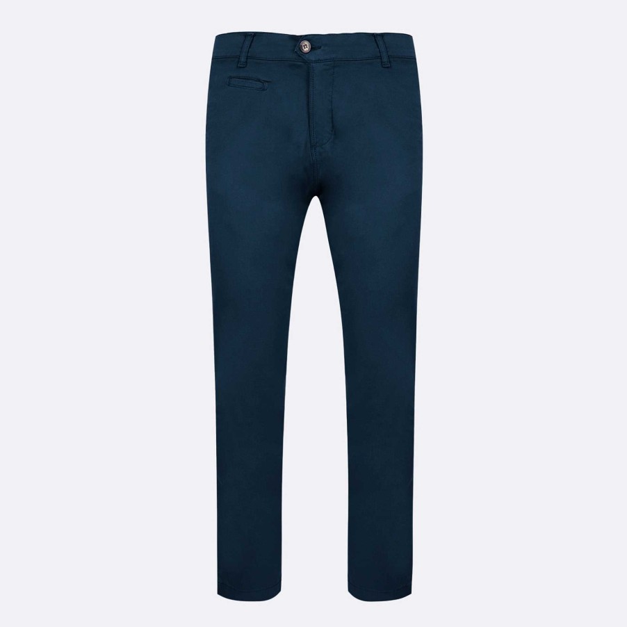 FAGUO Licht Marineblauwe Chino, Aansluitend Model Chino'S En Broeken