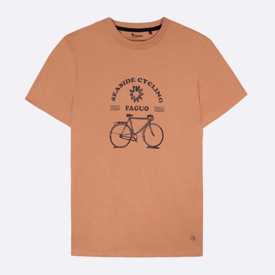 FAGUO Oranje T-Shirt Fiets Faguo-T-Shirts