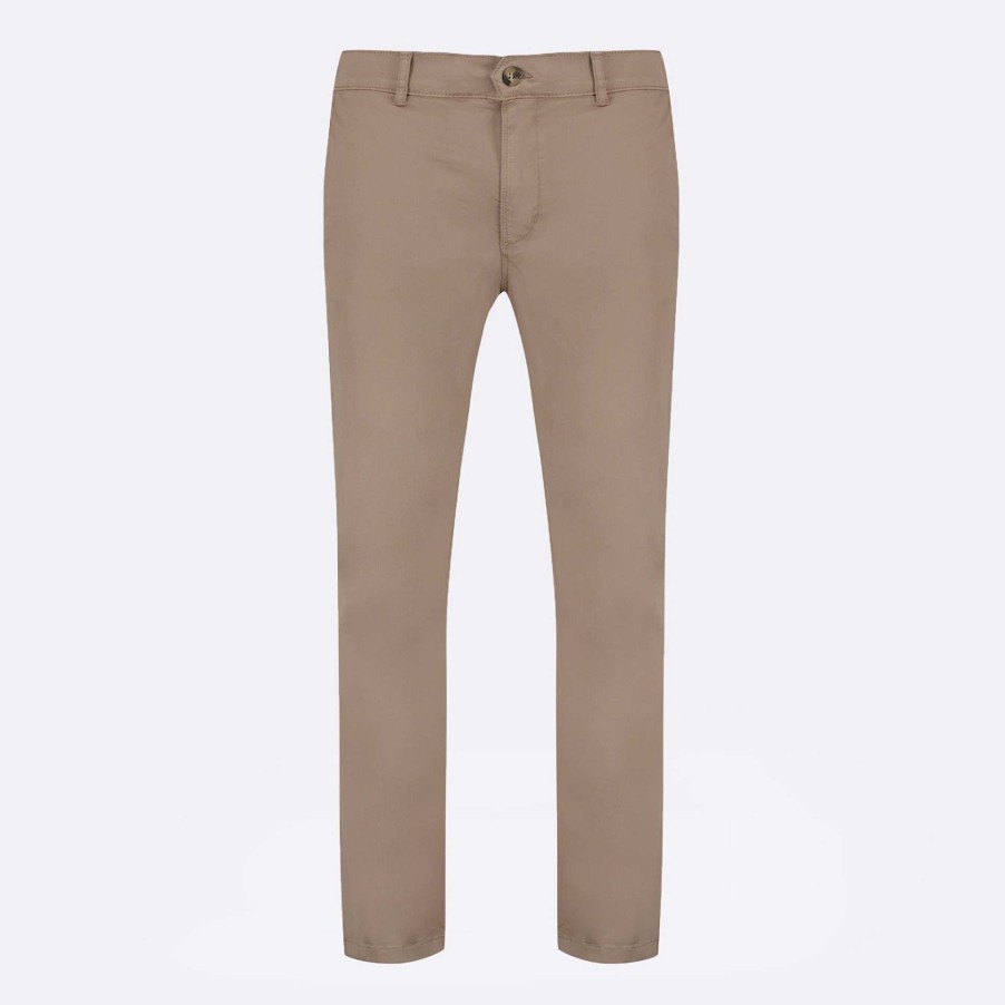 FAGUO Lichtbeige Chino, Aansluitend Model Chino'S En Broeken