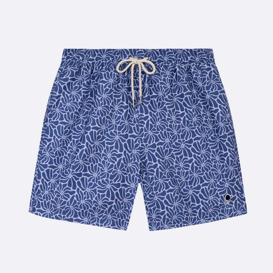 FAGUO Indigo-Badkleding Zwemshort Voor Heren