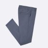 FAGUO Gewassen Marineblauwe Elastische Broek Met Taps Toelopende Snit Chino'S En Broeken